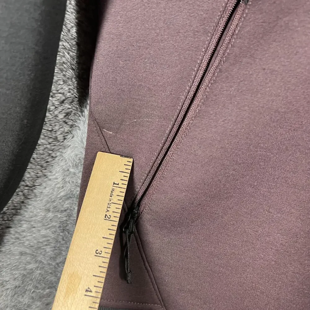The North Face Hoodie Mens L Purple Full Zip Hooded Pockets Stretch Logo Tech